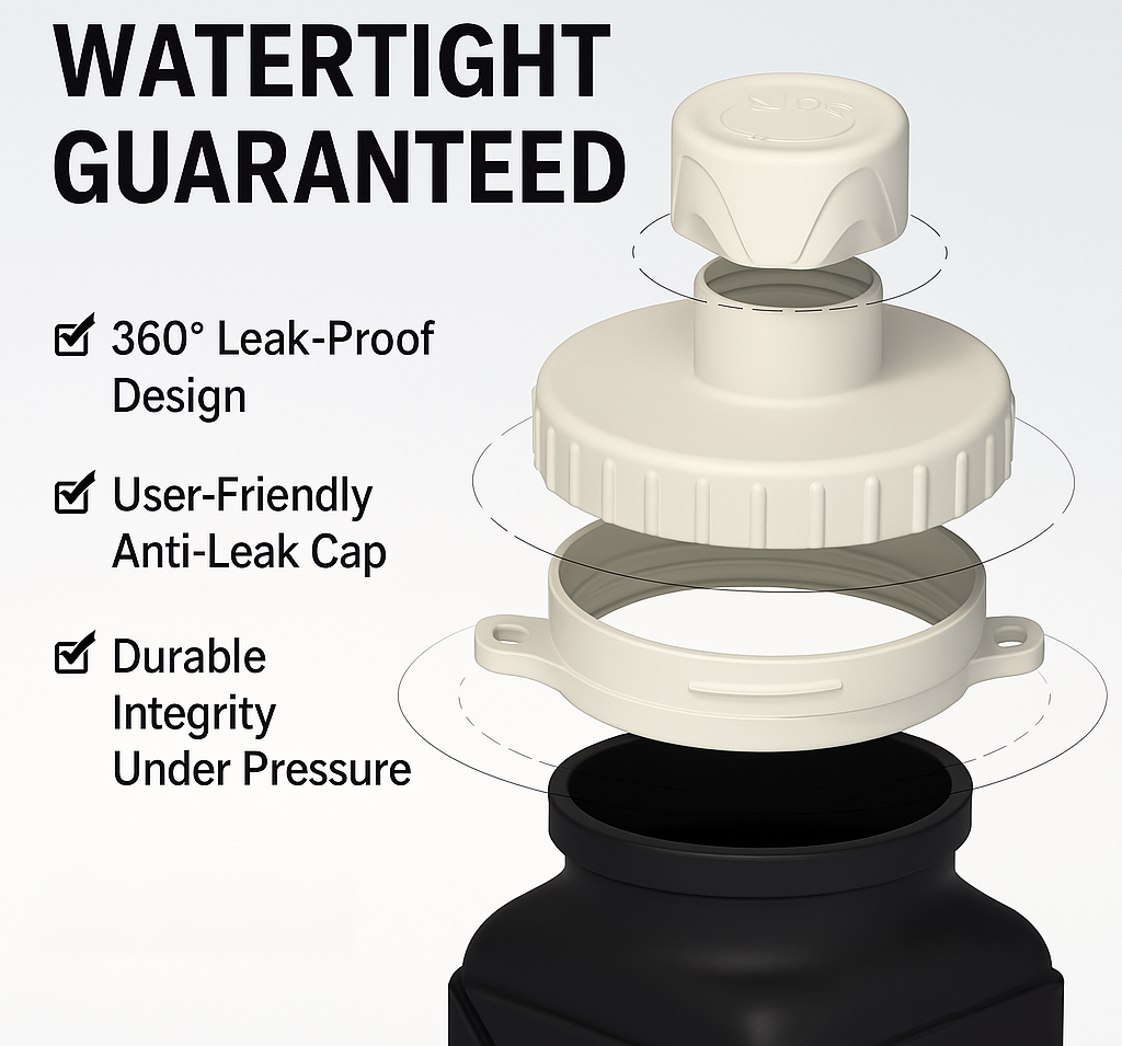 Foldable Silicone Water Bottle - Portable, Leakproof & Reusable for Travel, Hiking and Gym