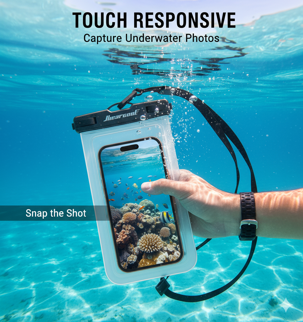 Waterproof Phone Pouch (2 Pack) - Universal IPX8 Case for iPhone 15, 16, 17 & Devices up to 8.3"