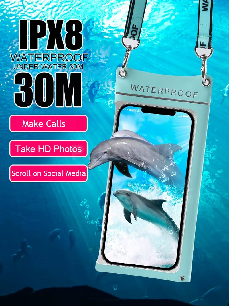 Universal Waterproof Phone Case Pouch – Large Opening | Fits Phones Up to 7.0"