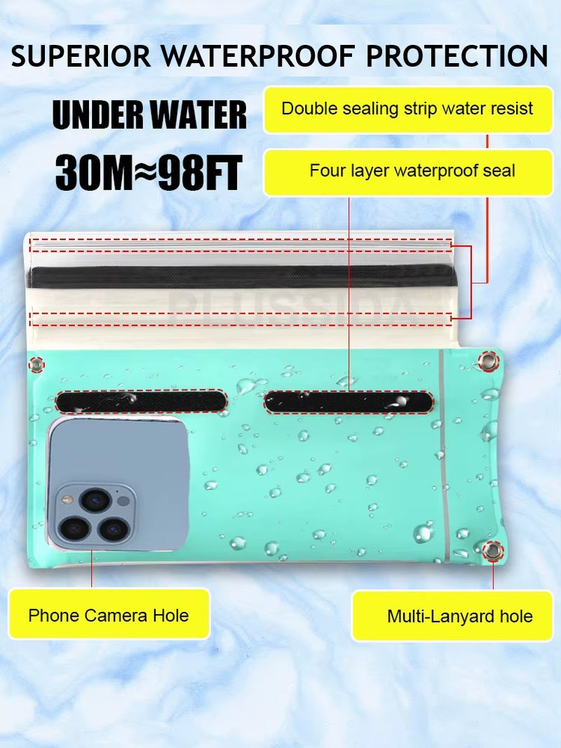 Universal Waterproof Phone Case Pouch – Large Opening | Fits Phones Up to 7.0"