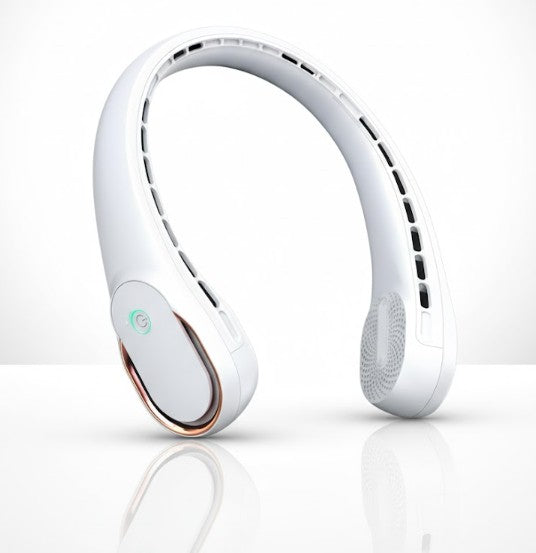 Bladeless Portable Neck Fan - 5200mAh Rechargeable Personal Fan with 360° Cooling & Strong Airflow