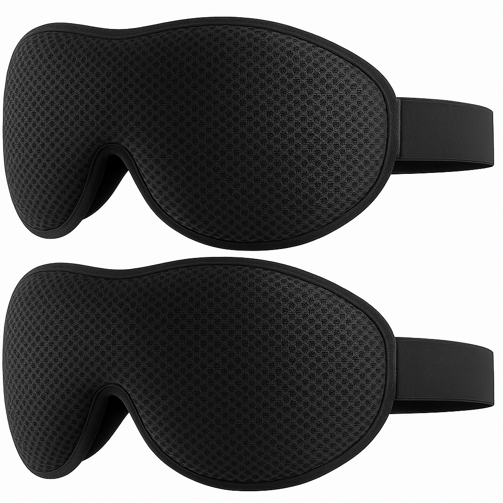 3D Contoured Sleep Mask | 100% Blackout, Side Sleeper Friendly, Travel & Nap Ready